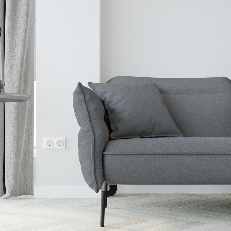 Elsa Upholstered Armchair, Grey