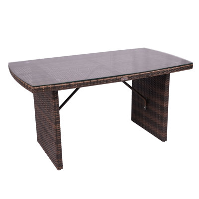 Rectangular Wicker Dining Table –  (55.1" X 31.5" X 28.3") by Dakota Fields