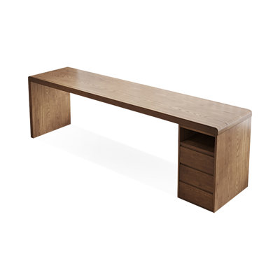 Bureaux rectangulaires en bois massif noyer clair