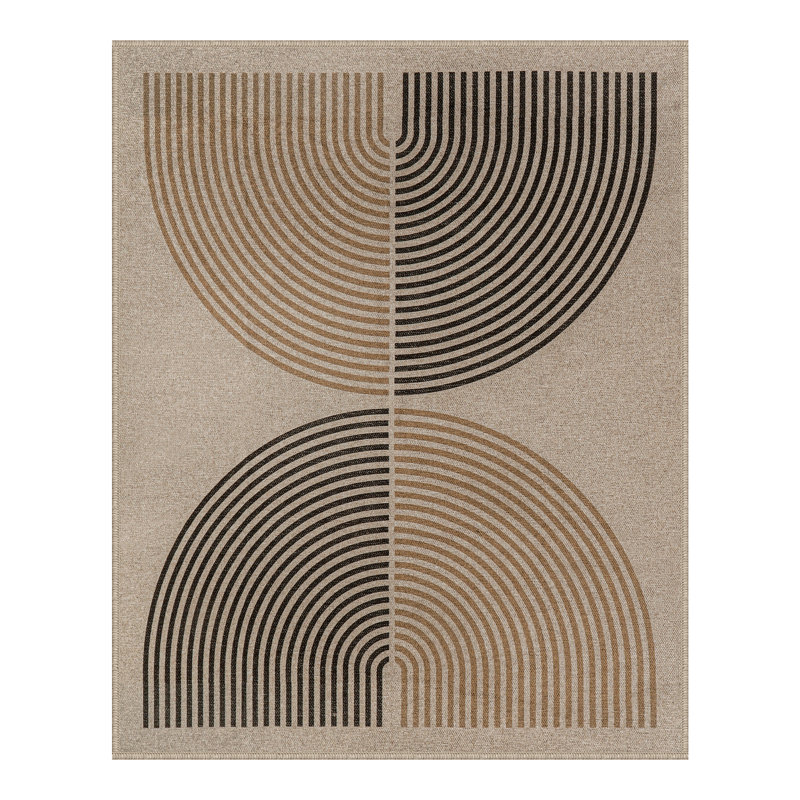 Tapis de jute moderne pour l'extérieur, Rectangle 8 pi x 10 pi