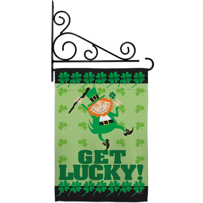 Obtenez un décor décoratif en polyester à 2 faces 19 x 13 po de Lucky impressions Ensemble de drapeaux