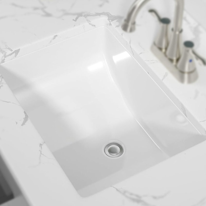 Lavabo de salle de bain en céramique Pure White