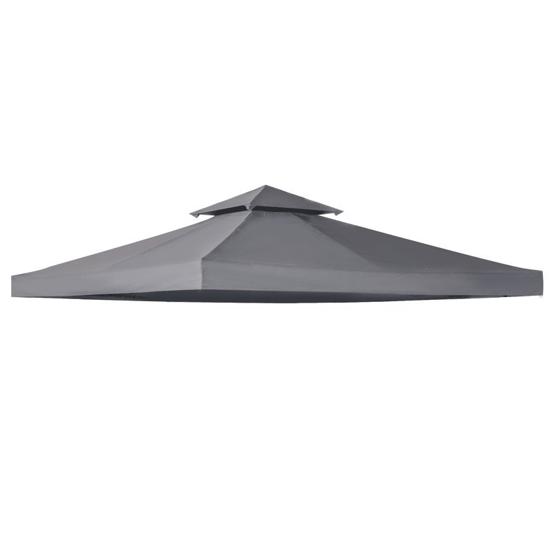 Auvent de remplacement pour abri de jardin gris foncé de 9,8 pi, 2 po, résistant à l'extérieur