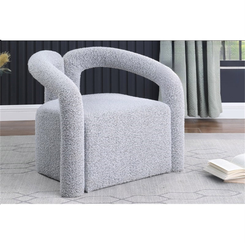 Chaise d'appoint moderne / contemporaine en tissu Boucle