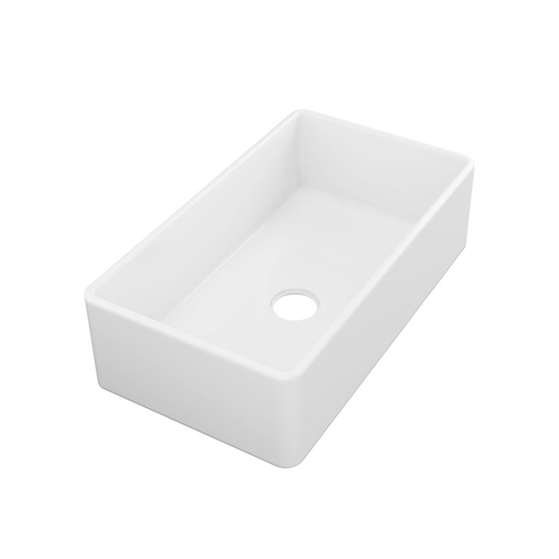 Évier de cuisine blanc sous-comptoir simple
