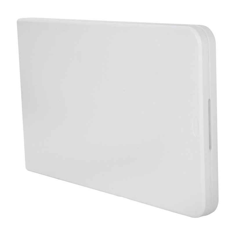 White 8-Foot Fold-in-Half Banquet Table with Handle