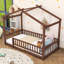 Structure de lit en bois avec clôture Akeiba, pour enfants, adolescents-152408757-152408759