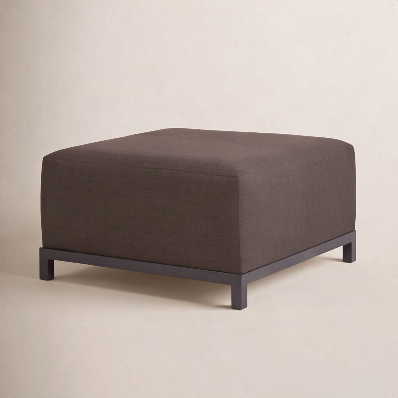 Housse pour repose-pieds Olen, Mélange de polyester chocolat sterling