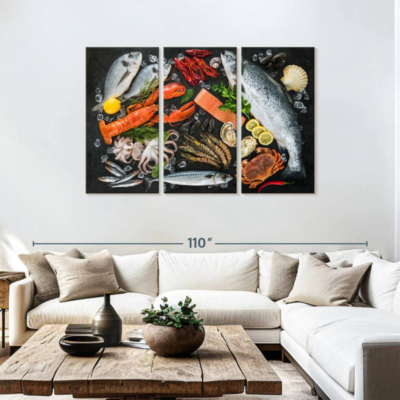 Arrangement de fruits de mer Yarlin, H 48 po x l 74 po