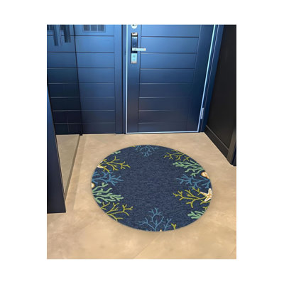 Tapis rond rond lavable à la machine