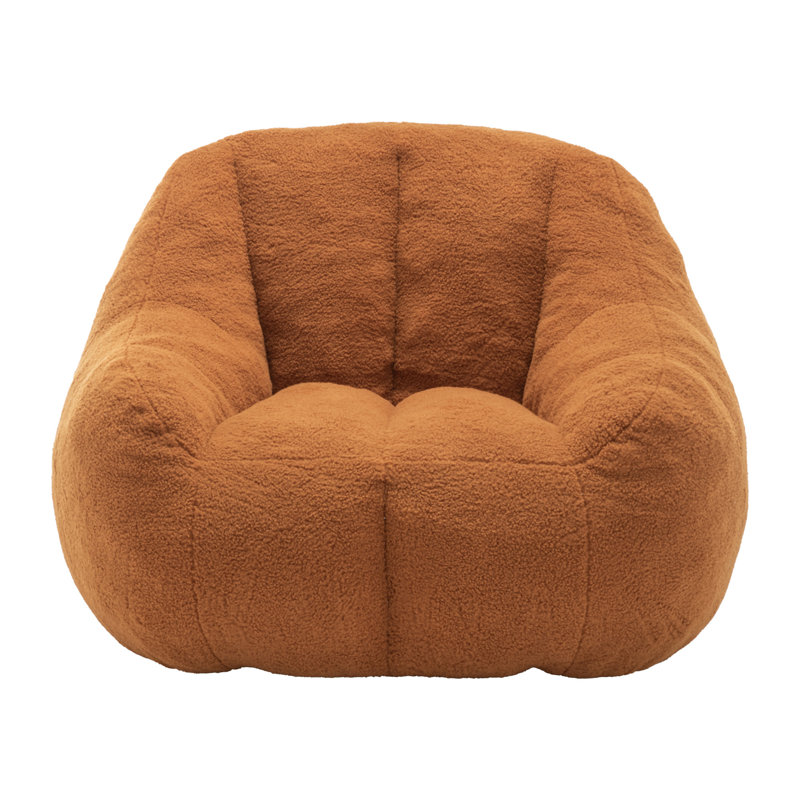 Bean Bag Chair With Filler, Yellow Teddy