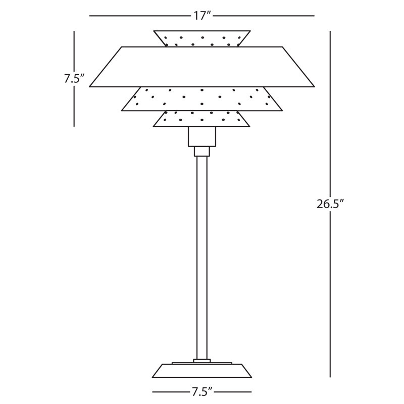 Pierce Table Lamp, Ruby Red