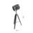 1 Light Chrome Tripod Table Lamp With A Shade
