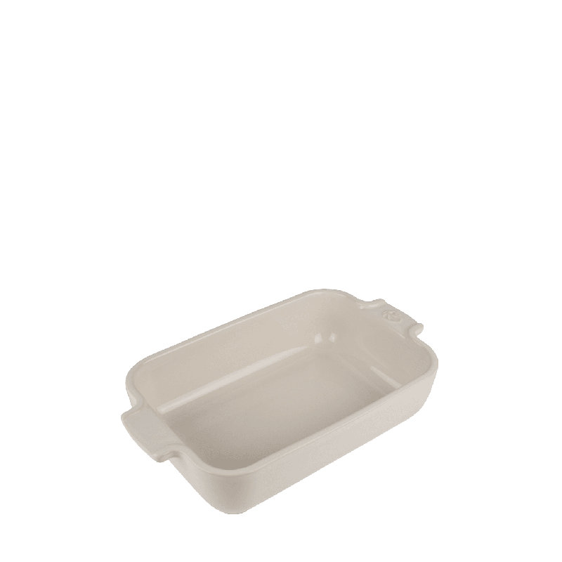 Peugeot Appolia Rectangular Ceramic Baking Dish, Ecru, 1.75" H x 8.5" W x 4.75" D