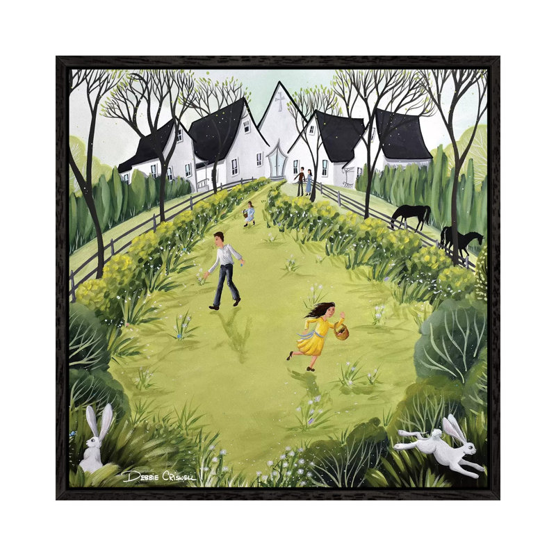 Easter Morning by Debbie Criswell - Print on Canvas, 66.04 cm H x 66.04 cm W, Black Framed