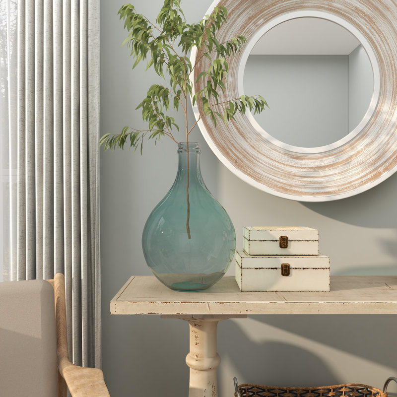 Vase décoratif en verre recyclé fabriqué à la main Gilman
