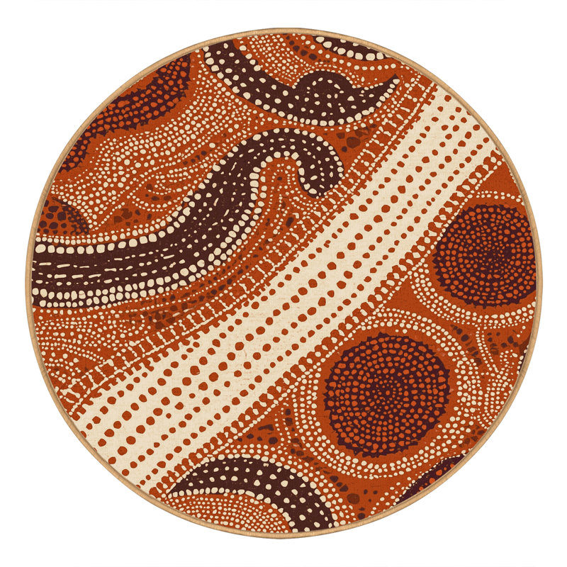 Tapis lavable à la machine Pahola, Rond 8 pi