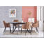 Maramec Faux Leather Dining Chairs - Ergonomic back with Strong Metal Legs - Modern Armchair for Dining Room Living Room Restaurants-1251302897