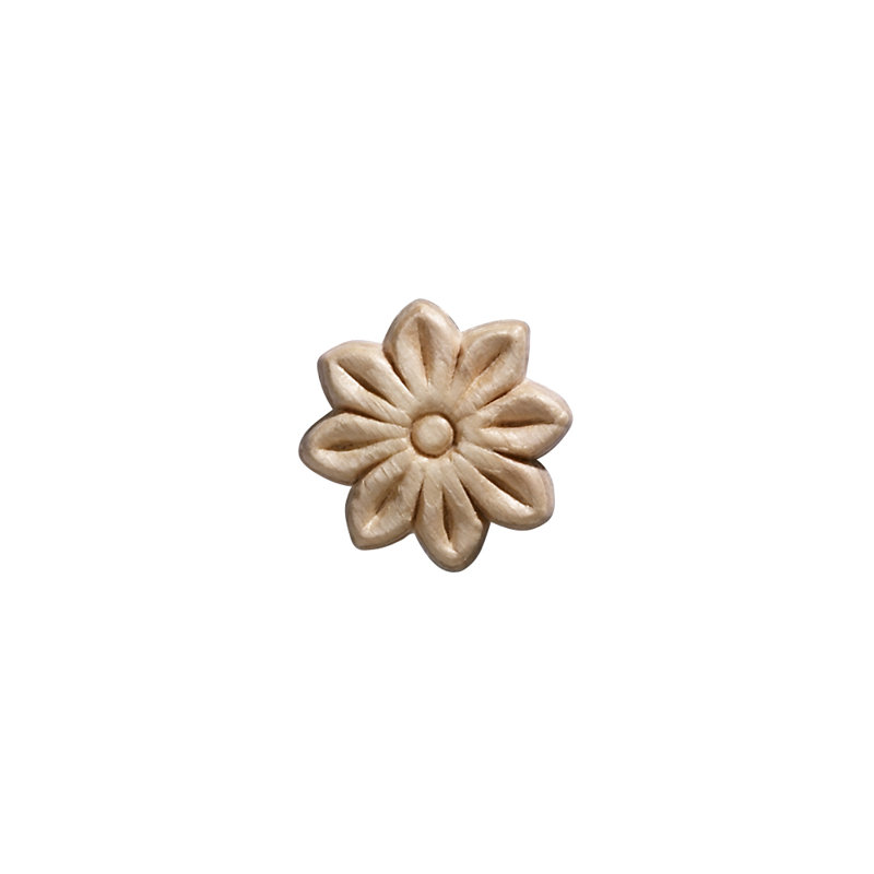 Unfinished Birch Small Tudor Rosette Onlay Ornament Moulding Set
