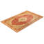 Tapis unique noué à la main Keenan - orange / jaune, 6 pi 1 po x 9 pi 6 po