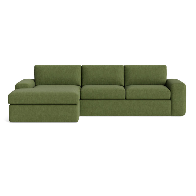 The OG Sectional, Left Hand Facing, Basil PolyPerformance Weave - Basilester Blend