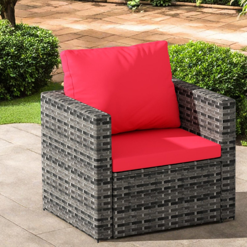 Canapés de patio durables, sièges compacts modernes en rotin pour la maison