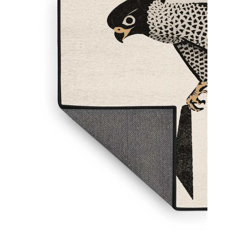 Tapis beige doux et moelleux à motif géométrique moderne Fincastle Falcon, 8 x 12