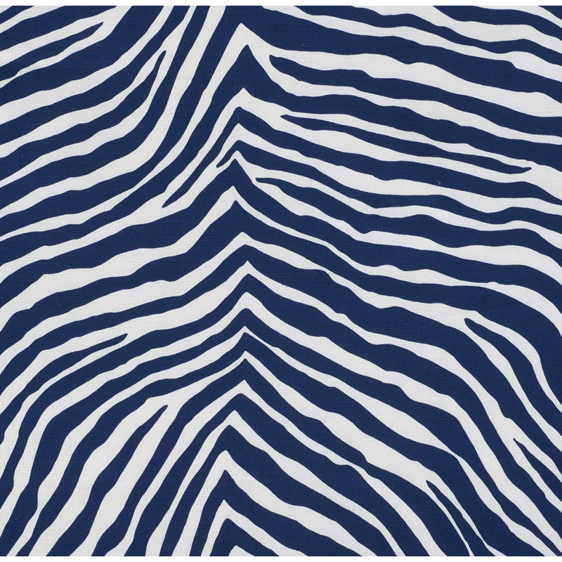 Iconic Zebra Fabric, Blue