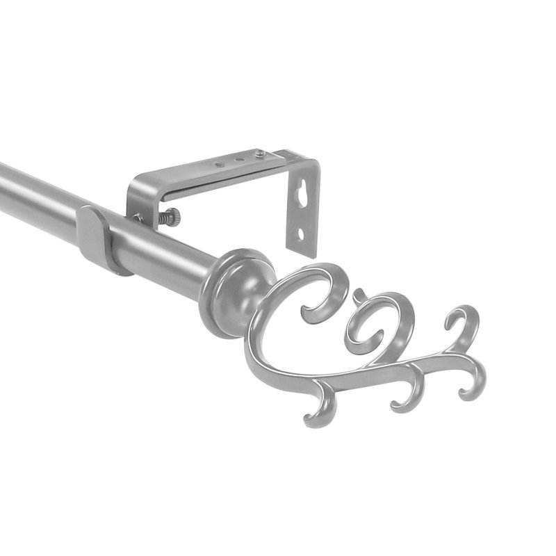 Tringle à rideaux simple Haigler, H 1 po x l 84 po x P 1 po, Étain
