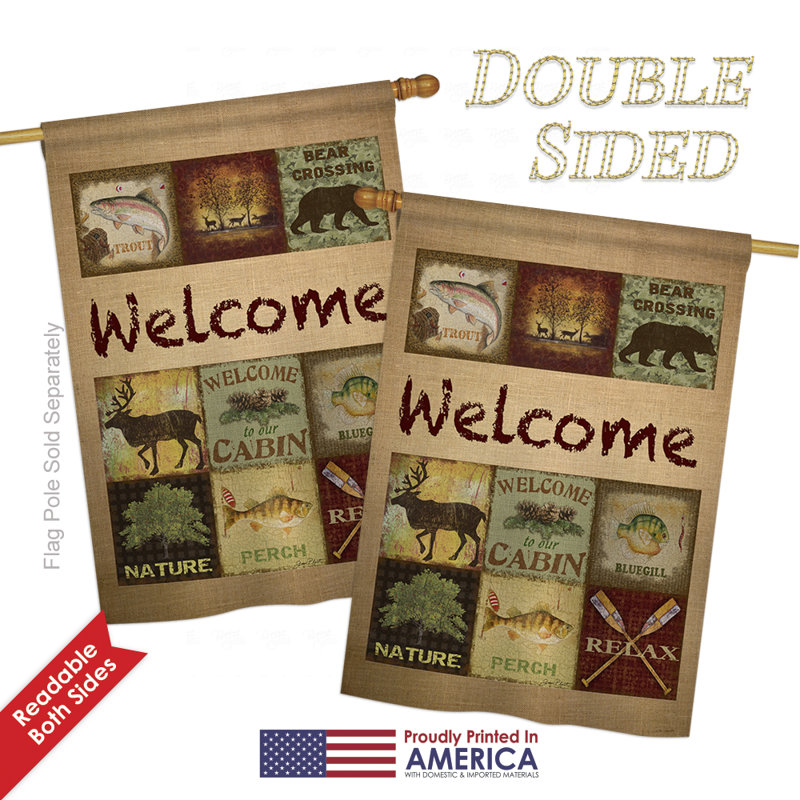 Double Sided 40'' H x 28'' W Polyester House Flag