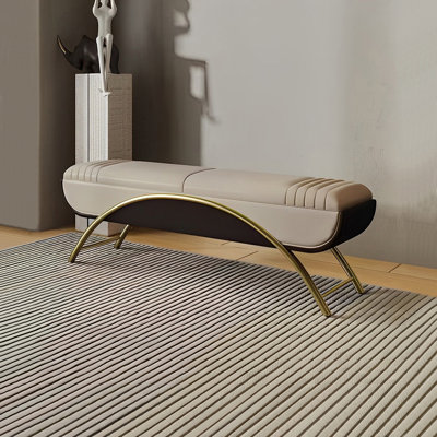 Banc de rangement rembourré avec tabouret italien