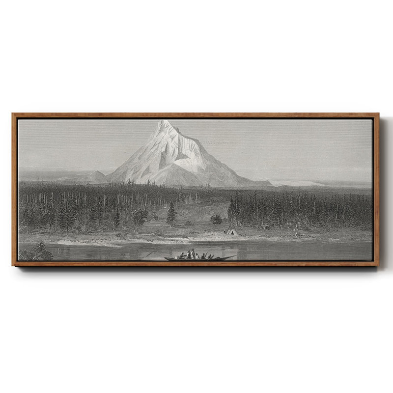 «Mount Hood from the Columbia», toile encadrée, H 20 po x l 50 po
