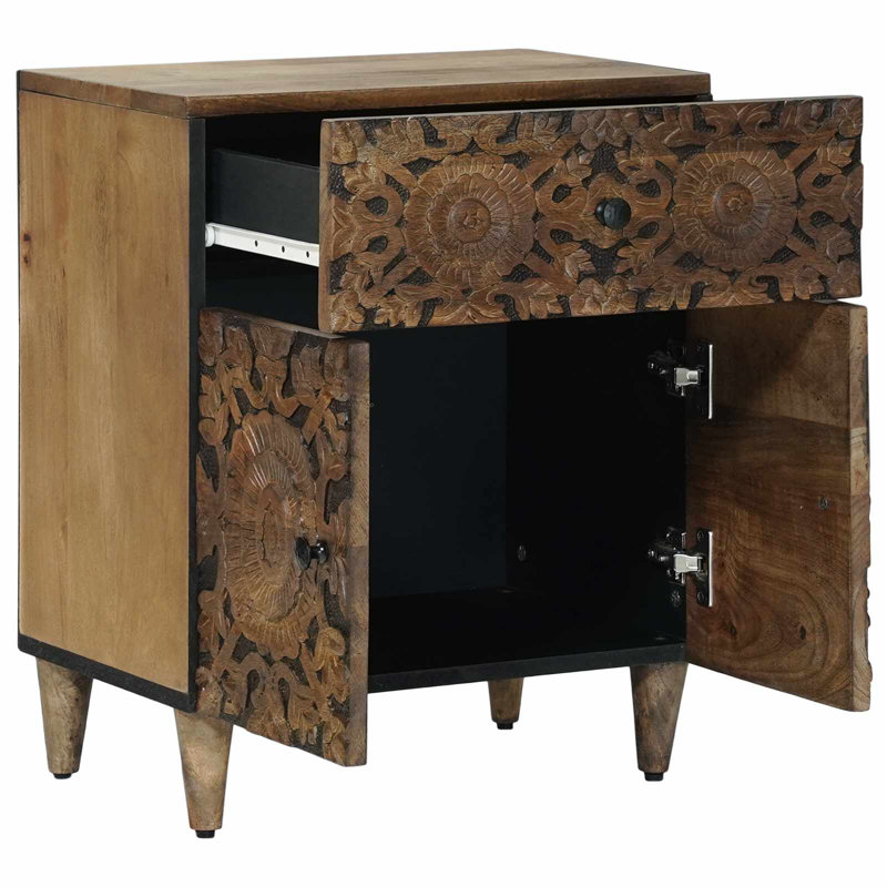 50cm W Solid Wood Bedside Table