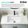 KRAUS Elavo. Rectangular Porcelain Ceramic Undermount Bathroom Sink In White With Overflow Drain, KCU-244