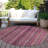 Velatrix Pink Washable Indoor-Outdoor Rug - LOOMLAN-2079410523