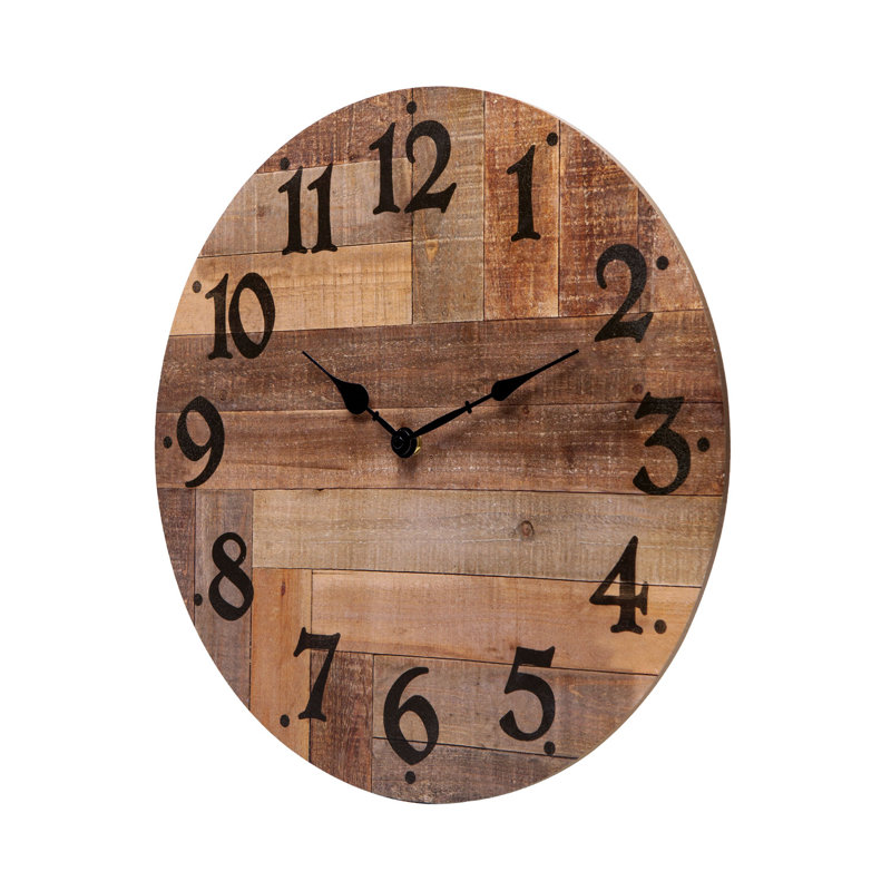 Milliner Manufactured Wood Wall Clock, Large