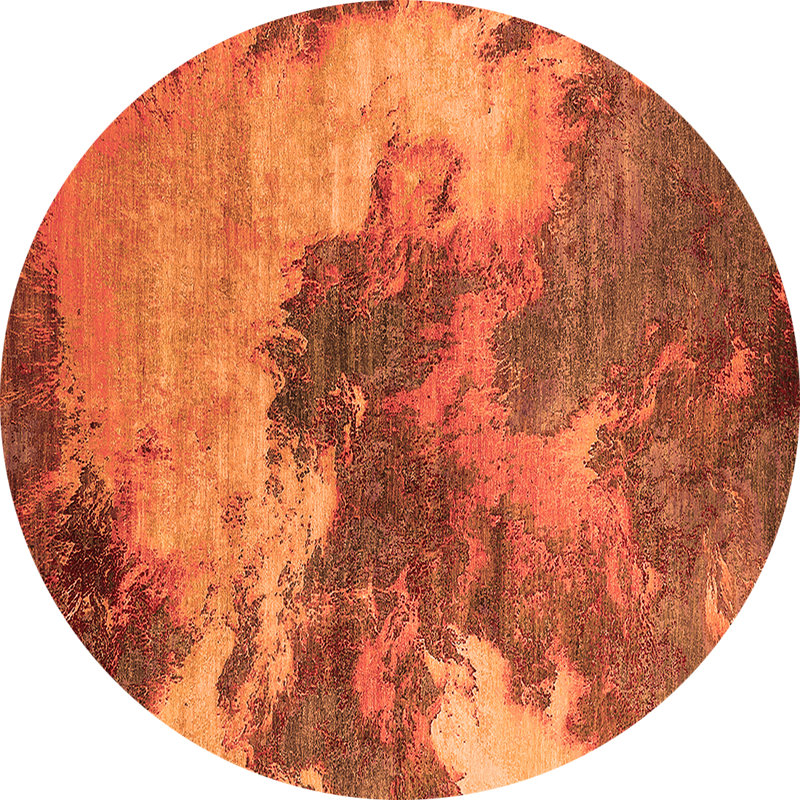 Winsten Performance Abstract Indoor Rug, Round 8'