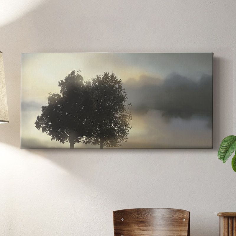 Misty Morning - Toile tendue avec châssis - Prêt à être accroché, H 24 po x l 48 po