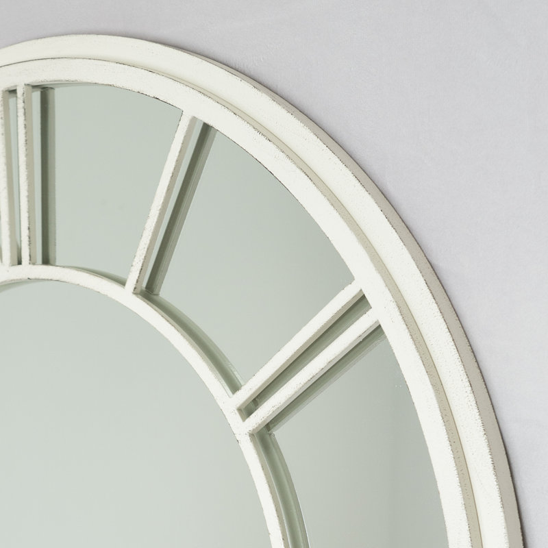 Walbert Vintage Decorative Wall Mirror Round Accent Mirror with Metal Frame