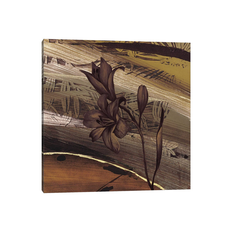 Fleurs D'or by Anne Brochard - Wrapped Canvas Gallery-Wrapped Canvas Giclée, 30.48 cm H x 30.48 cm W