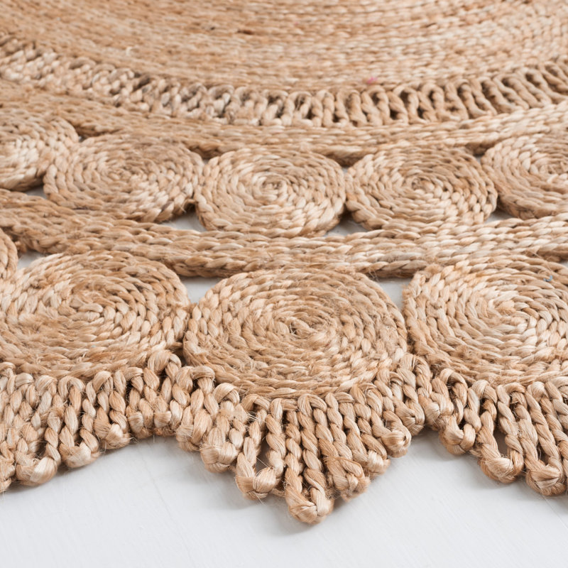 Tapis naturel en fibre naturelle 173, Rond 3 pi
