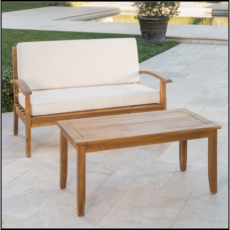 Causeuse et table basse Peyton, Beige