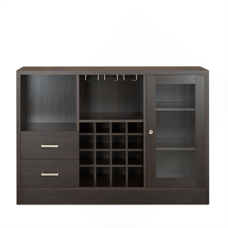 Hazen Espresso Finish Wine Cabinet III