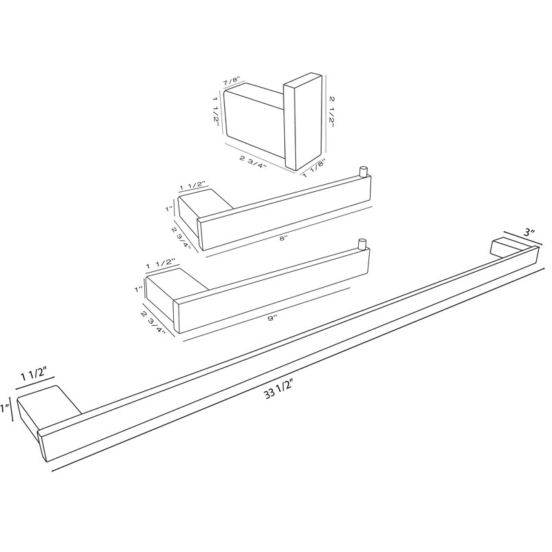 Florence 4 - Piece Bathroom Hardware Set