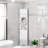 Corner Bathroom Storage Cabinet with 2 Doors, Adjustable Shelves, Open multi-layer Shelves-1019887332