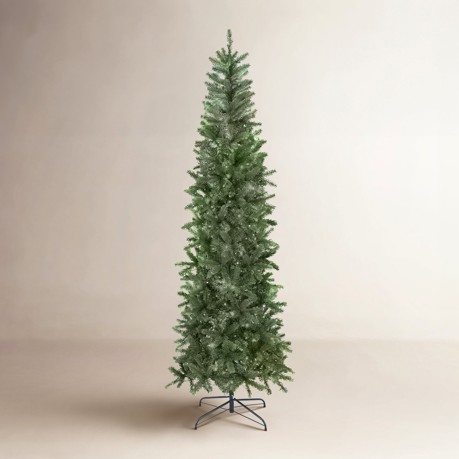 Cashmere Flocked 7.5' Pre-Lit Pine Christmas Tree