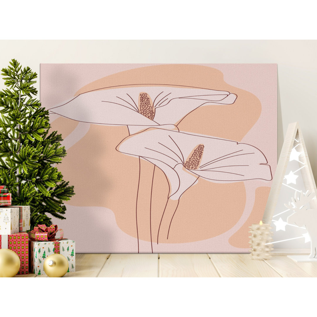 Calla Lily Canvas Wall Art, Modern Floral Print, Gallery Wrapped Canvas, Minimalist Decor, Ready to Hang, Archival Quality, Statement Piece