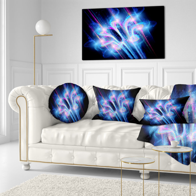 Coussin lombaire en fleur d’espace floral fractal