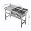 Belfry Kitchen Katherine 500mm W Double Bowl Stainless Steel Kitchen Sink 0