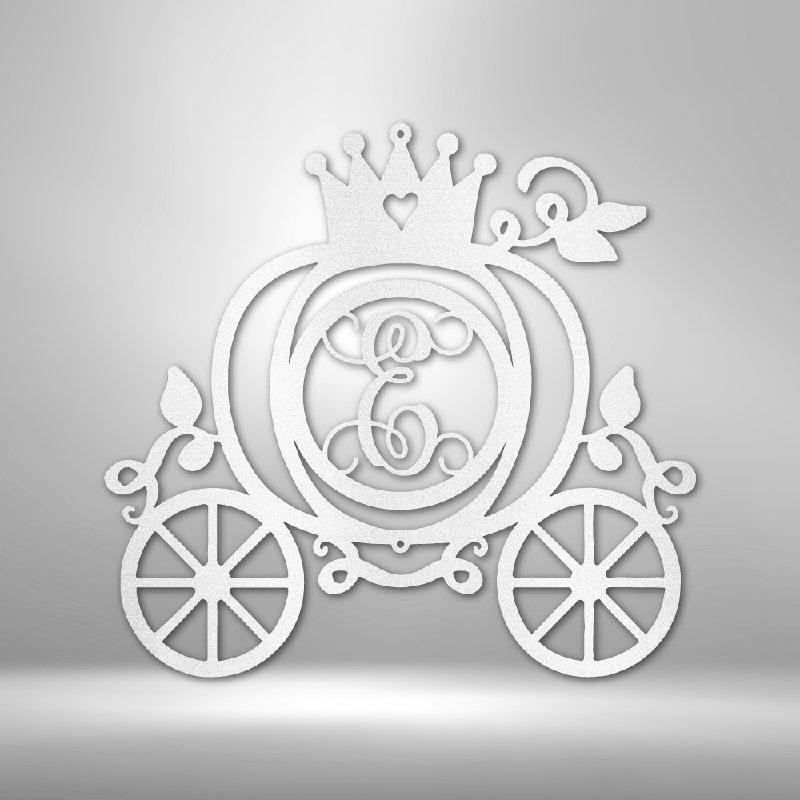Monogramme personnalisé en acier avec monogramme, H 14,25 po x l 14,5 po x P 0,5 po, Oui, Blanc